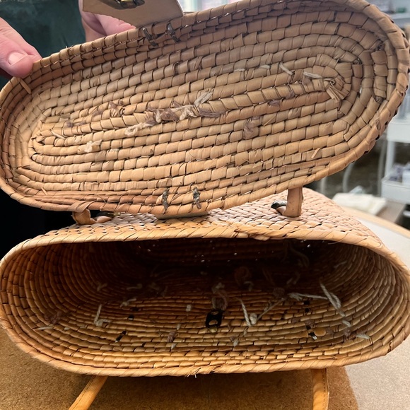 25% off of listed price. Small vintage straw bag. Two handle strap. Lock closure - Picture 3 of 3